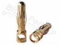 Banana plug brass gold plated 4mm male 32A